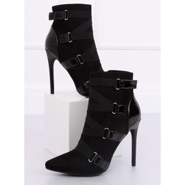 Negro Botas con alfiler negro BKKX1150 Negro 1 Negro Botas con alfiler negro BKKX1150 Negro 1