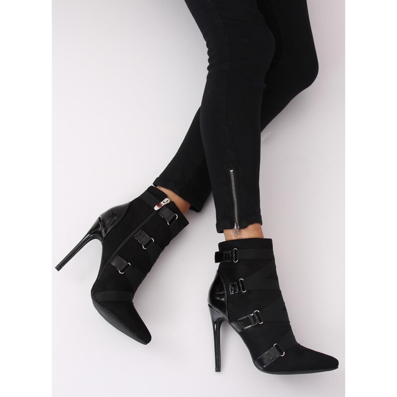 Negro Botas con alfiler negro BKKX1150 Negro 2