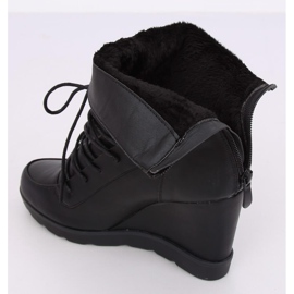 Black HX301 Botas de cuña negras negro 2