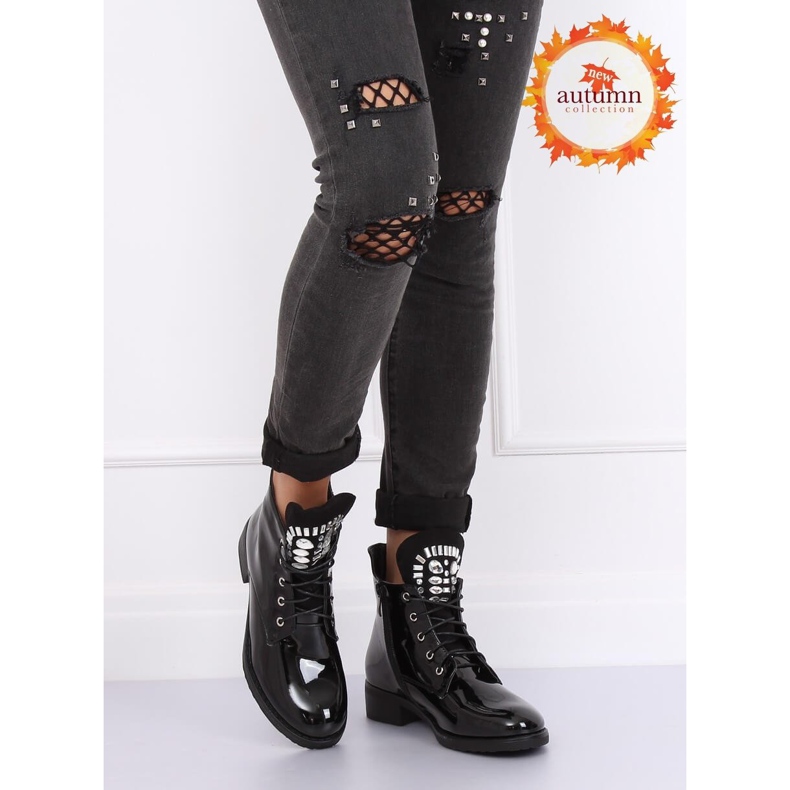 Botas de mujer lacadas en negro NC866 Negro 1 Botas de mujer lacadas en negro NC866 Negro 1