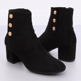 Negro YL51 Botas negras de tacón alto 2