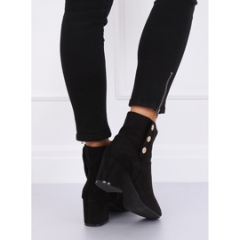 Negro YL51 Botas negras de tacón alto 3
