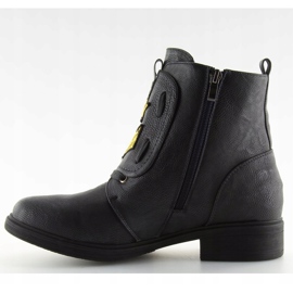 Black H-4 Black Botas de trabajo con parches negro 1