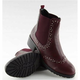 Botas Jodhpur con tachuelas granate FC-H63 Wine rojo 1