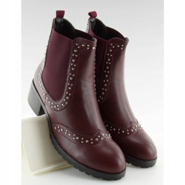Botas Jodhpur con tachuelas granate FC-H63 Wine rojo 3