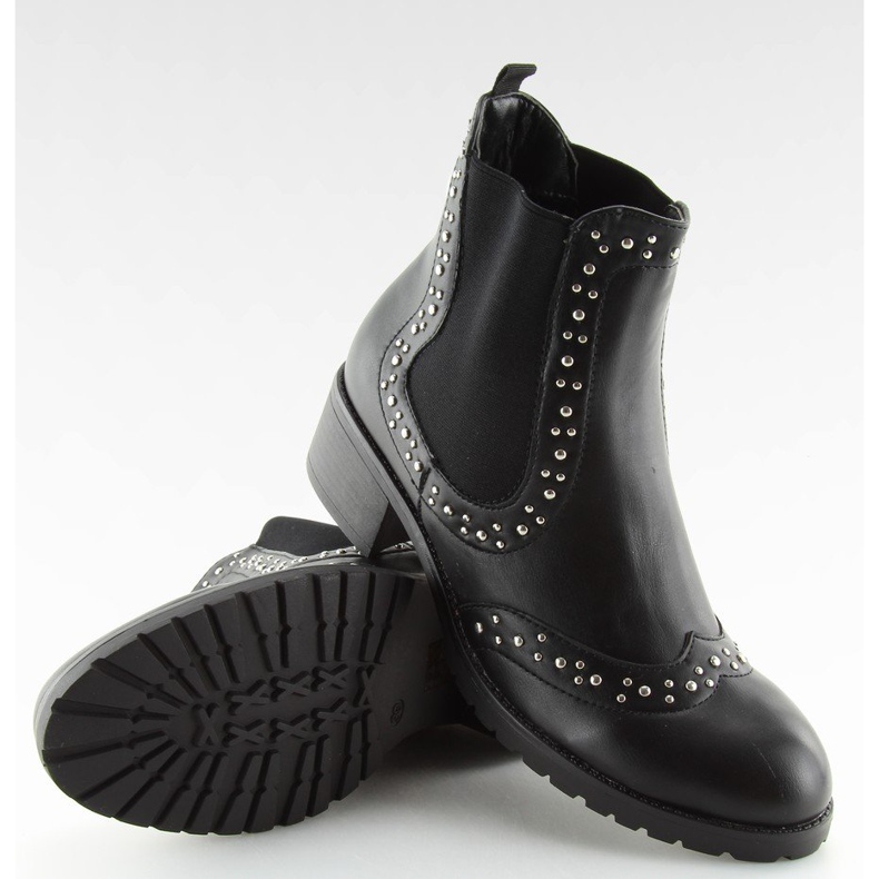 Botas negras con tachuelas Jodhpur FC-H63 Black negro 1 Botas negras con tachuelas Jodhpur FC-H63 Black negro 1