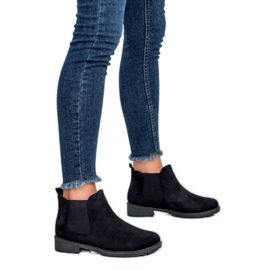 SHELOVET Botas Jodhpur de ante negras negro 3