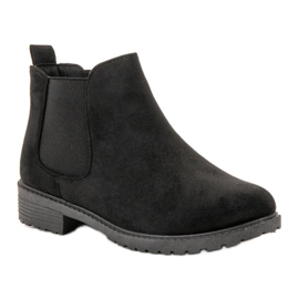 SHELOVET Botas Jodhpur de ante negras negro 4