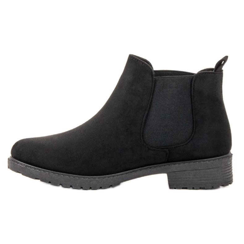 SHELOVET Botas Jodhpur de ante negras negro 1