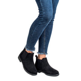 SHELOVET Botas Jodhpur de ante negras negro 2
