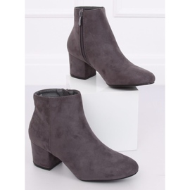 Gris Botas grises de tacón bajo YQ216P Gris 1 Gris Botas grises de tacón bajo YQ216P Gris 1