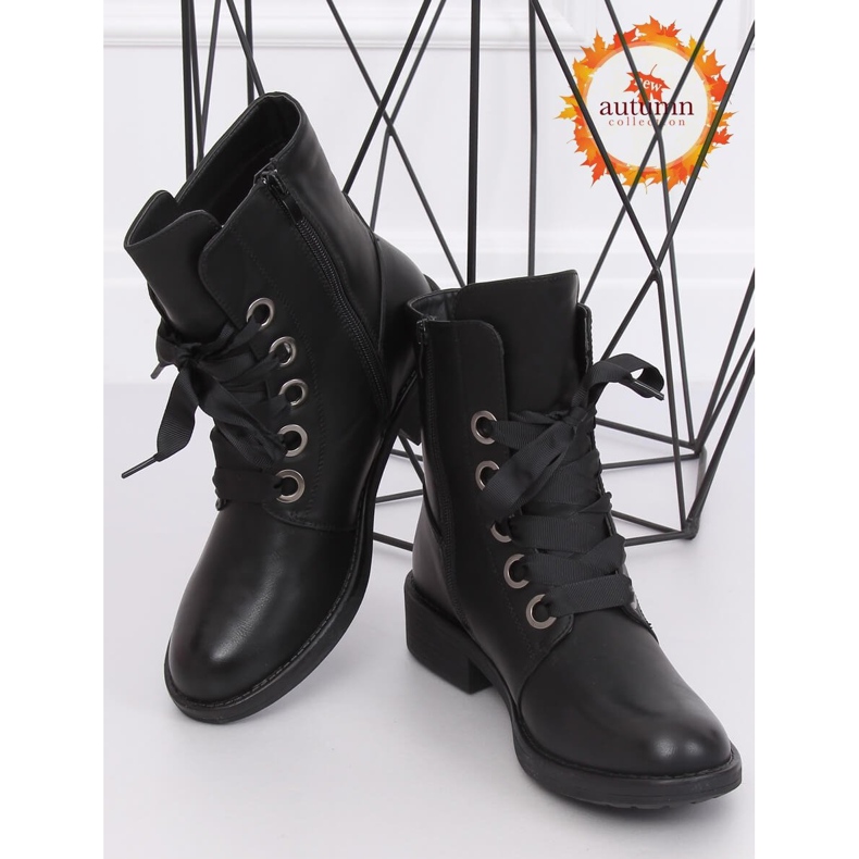Botas con cordones negro ZX2805 Black 1 Botas con cordones negro ZX2805 Black 1