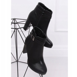 Black F815-2 Botas negras de tacón alto negro 2