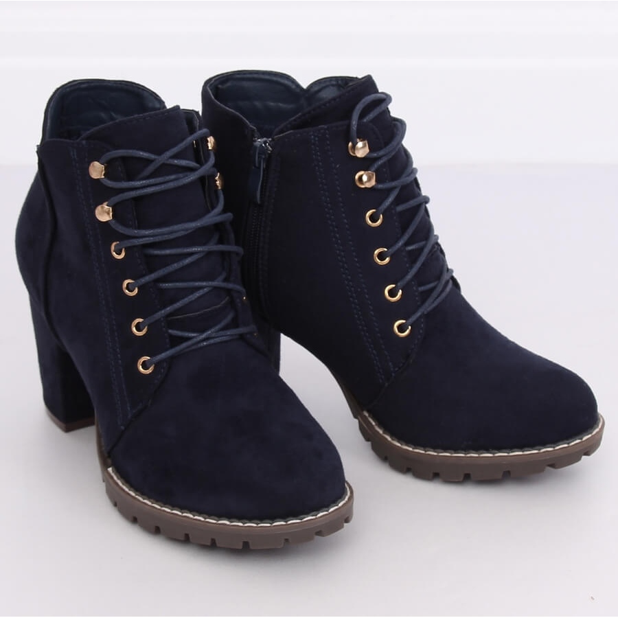 Boots Botines Tacon Azules Tacon Azul Marino Botines Cowboy Tacon