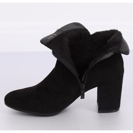 Negro YL53 Botas negras de tacón alto 3