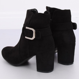 Negro YL53 Botas negras de tacón alto 4