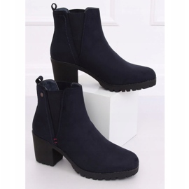 Botas azul marino con tacones anchos W373 Azul 1