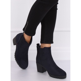 Botas azul marino con tacones anchos W373 Azul 3
