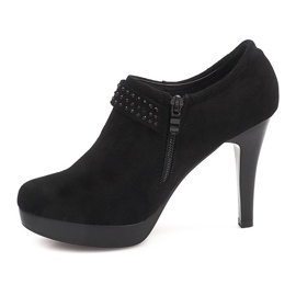 Botas Elegantes De Tacón Alto 9214-1 Negro 2