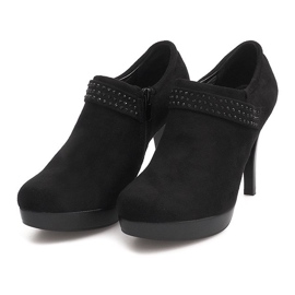 Botas Elegantes De Tacón Alto 9214-1 Negro 3