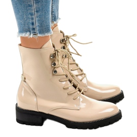 Botas altas beige para mujer XW37278 2
