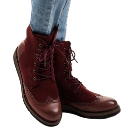 Botas Trappers para mujer burdeos C366 rojo 1 Botas Trappers para mujer burdeos C366 rojo 1