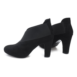 Botines de ante en un poste 7-206 negro 1