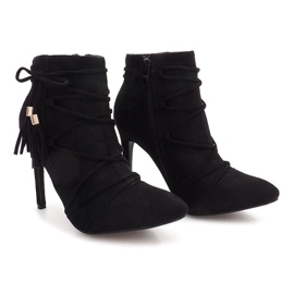 Botas de ante de tacón alto LL9220-1 Negro 1