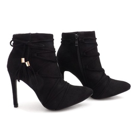 Botas de ante de tacón alto LL9220-1 Negro 2
