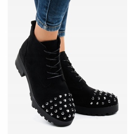 Botines negros con cordones y tachuelas 2017-10 1