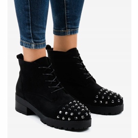 Botines negros con cordones y tachuelas 2017-10 2