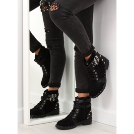 Botas negras con cordones L3382 Black negro 7