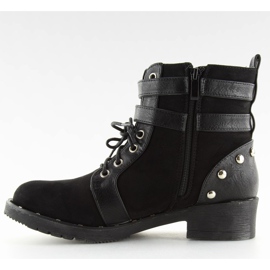Botas negras con cordones L3382 Black negro 8