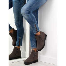Botas grises sobre cuña oculta SJ657 Dark Grey 4