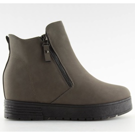 Botas grises sobre cuña oculta SJ657 Dark Grey 8