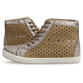 Zapatillas altas con tachuelas G (3) Camel marrón 5