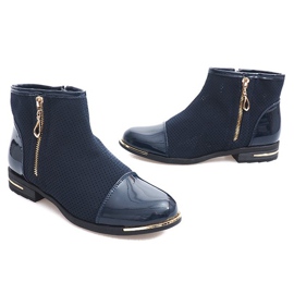 Botas Elegantes Caladas B8107 Azul Marino 4