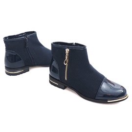 Botas Elegantes Caladas B8107 Azul Marino 5
