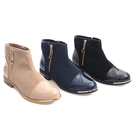 Botas Elegantes Caladas B8107 Azul Marino 3