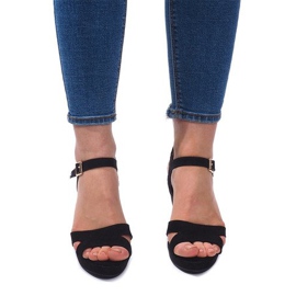 Sandalias Cuña C-012 Negro 2 Sandalias Cuña C-012 Negro 2