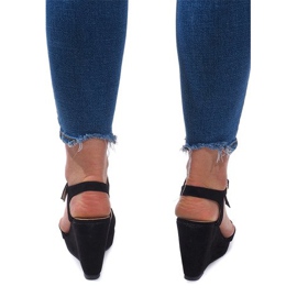 Sandalias Cuña C-012 Negro 1