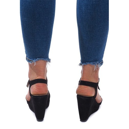 Sandalias Cuña C-012 Negro 1 Sandalias Cuña C-012 Negro 1