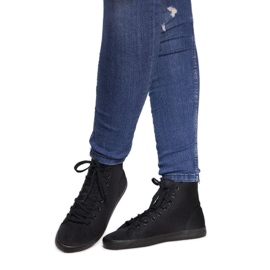 Deportivas altas Lycra B113B Negro 3
