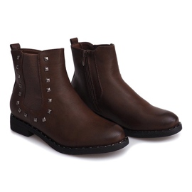 Botas Con Tachuelas Z-01 Camel marrón 3