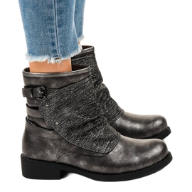 Botas grises con tacones planos HQ-11 2
