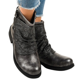 Botas grises con tacones planos HQ-11 1 Botas grises con tacones planos HQ-11 1