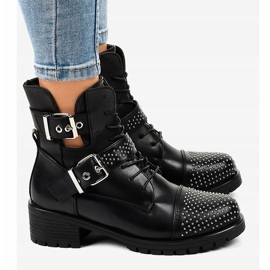 Botas negras de mujer con suela M257 masiva negro 3