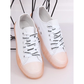 Zapatillas de mujer blancas y rosas B111-2 BLANCO / ROSA 2 Zapatillas de mujer blancas y rosas B111-2 BLANCO / ROSA 2