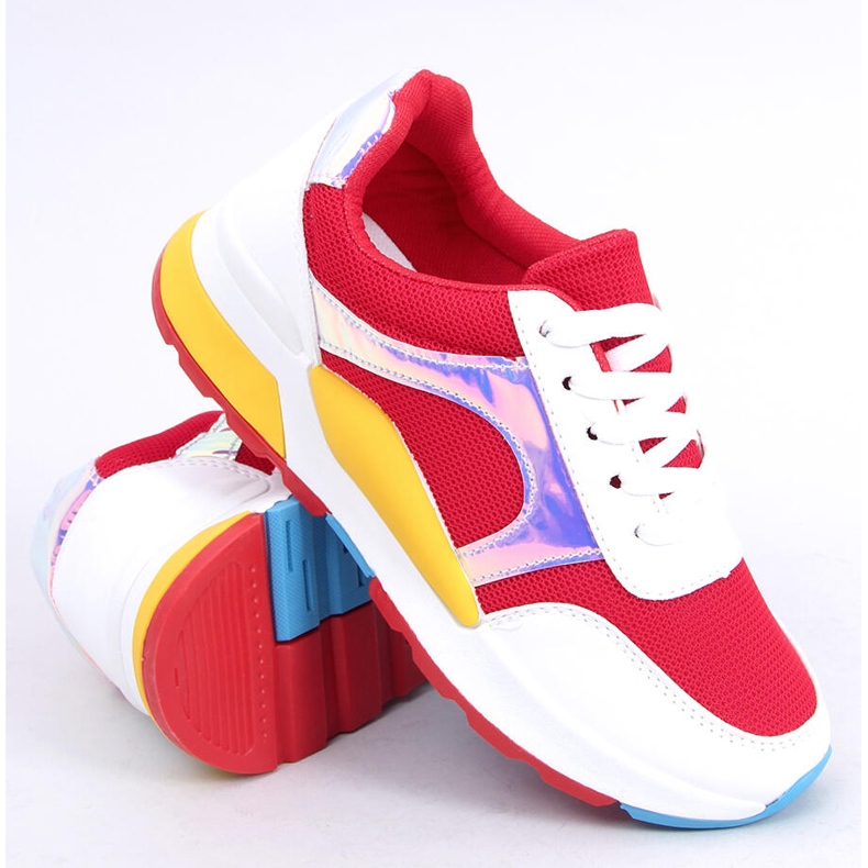 Zapatillas deportivas de mujer multicolor 19017 Rojo 2