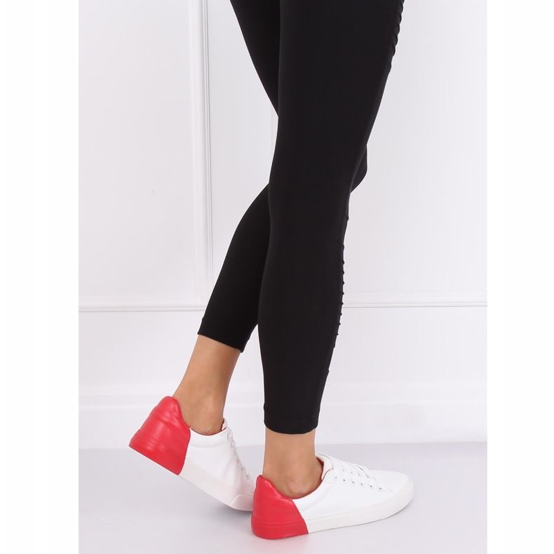Zapatillas de mujer blancas y rojas A88-29 W-RED blanco rojo 2